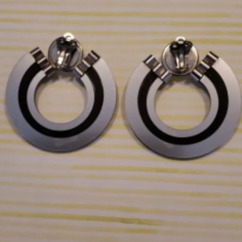 Vintage Art Deco Style Clip-On Earrings